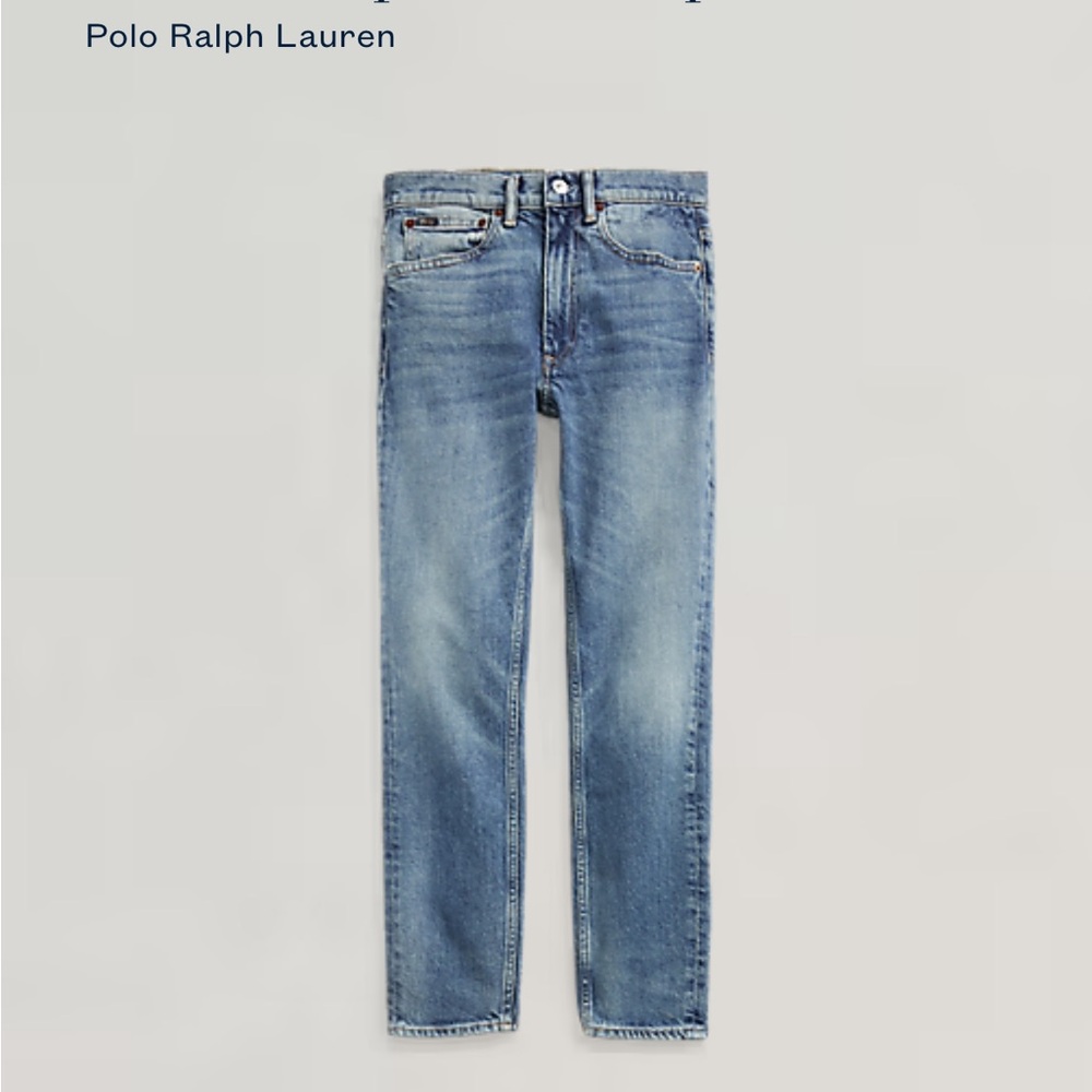 Polo Ralph Lauren Blue Mid-Rise Super-Slim Crop Jeans
